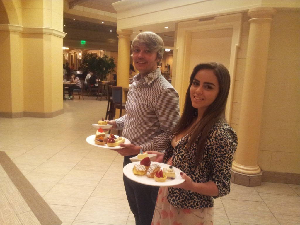 Danielle Campos e Isaías Farias  no jantar do Buffet do Bellagio.